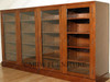 Large Mahogany Executive Office Bookcase w/ 4 Lockable Glass Doors
