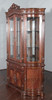 Walnut Rococo China Curio Display Cabinet Hutch
