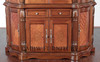 Walnut Rococo China Curio Display Cabinet Hutch