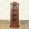 Distressed Tall Narrow Walnut Bookcase