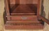 Distressed Tall Narrow Walnut Bookcase