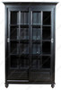 Black Display Cabinet w/ Sliding Doors