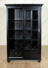 Black Display Cabinet w/ Sliding Doors