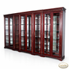 15ft Red Mahogany Victorian Glass Curio Display Cabinet