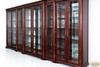 15ft Red Mahogany Victorian Glass Curio Display Cabinet