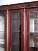 15ft Red Mahogany Victorian Glass Curio Display Cabinet