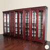 15ft Red Mahogany Victorian Glass Curio Display Cabinet