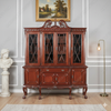 Large Cherry Chippendale Curio China Cabinet (78W x 96H)