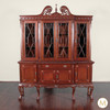 6.5ft Red Mahogany Chippendale China Cabinet