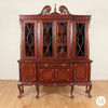6.5ft Red Mahogany Chippendale China Cabinet