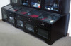10ft Black Mahogany Glass Collector's Display Cabinet Showcase