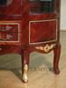 Solid Mahogany Mirrored Back Demilune Curio Cabinet