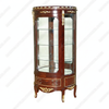 Solid Mahogany Mirrored Back Demilune Curio Cabinet