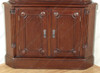 Solid Mahogany 2 Door Corner Cabinet