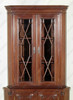 Solid Mahogany 2 Door Corner Cabinet