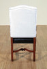 Cherry Black Leather Dining Arm Chair