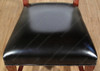 Cherry Black Leather Dining Side Chair