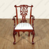 Cherry Finish Chippendale Dining Arm Chair