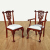 Cherry Finish Chippendale Dining Chairs Set (8)