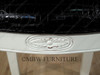 Distressed White Chippendale Leather Accent Occasional Side Chair