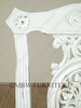 Distressed White Chippendale Leather Accent Occasional Side Chair