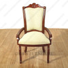 Light Walnut Upholstered Accent Occasional Arm Chair