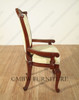 Light Walnut Upholstered Accent Occasional Arm Chair