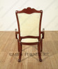 Light Walnut Upholstered Accent Occasional Arm Chair