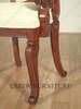 Light Walnut Upholstered Accent Occasional Arm Chair
