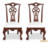 Mahogany Chippendale  Dining Side Chairs Pair (2)