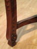 Pair of 2 Solid Mahogany Carved Ladder Back Dining Arm Chairs w/Genuine Leather