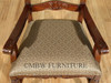 Pair of 2 Solid Mahogany Ladder Back Dining Arm Chairs