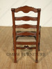 Pair of 2 Solid Mahogany Ladder Back Dining Arm Chairs