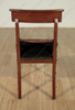Pair of 2 Solid Mahogany Regency Dining Side Chairs w/ Green Seat