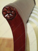 Solid Mahogany Striped Fabric Dining Side Chairs (2)