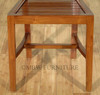 Pair of 2 Teak Mission Ladder Back Side Chairs (2)