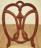 Pair of 2 Solid Mahogany Hepplewhite Pecan Genuine Leather Side Chairs
