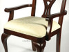 Set 8 Solid Mahogany Dark Cherry Chippendale Cream Dining Chairs