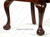 Solid Mahogany Dark Cherry Chippendale Cream Dining Chairs (8)