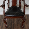 Queen Anne Dining Chairs w/ Leather Seats Set (8)