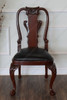 Queen Anne Dining Chairs w/ Leather Seats Set (8)