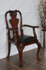 Queen Anne Dining Chairs w/ Leather Seats Set (8)