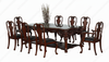 Queen Anne Dining Chairs w/ Leather Seats Set (8)
