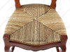 Mahogany French Country Cane Rattan Rush Seat Ladderback Side Chair