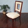 Set 4 Mahogany Art Deco Upholstered Dining Side Chairs