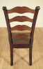 Set of 8 Solid Mahogany Two-Tone Ladder Back Dining Chairs