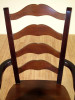 Set of 8 Solid Mahogany Two-Tone Ladder Back Dining Chairs