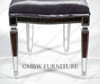 Silver Mirrored Upholstered Dining Side Chair