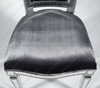 Silver Mirrored Upholstered Dining Side Chair