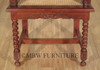 Solid Mahogany Barley Twist Rattan Occasional Accent Arm Chair